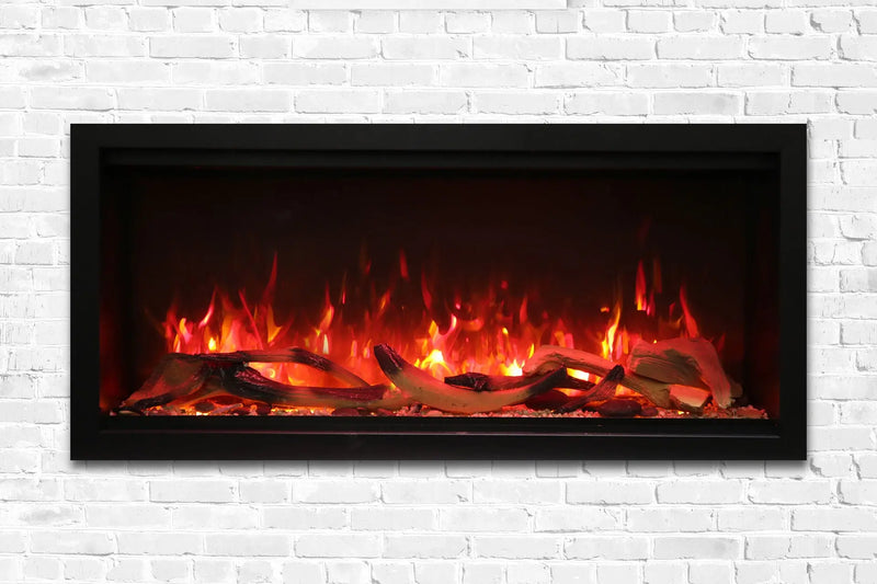 Amantii Symmetry 42'' Extra Tall & Deep Recessed Linear Indoor/Outdoor Electric Fireplace Amantii