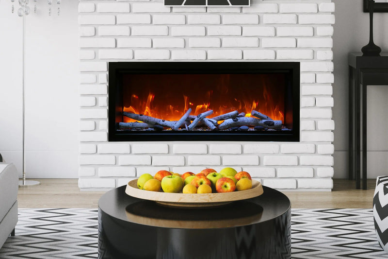 Amantii Symmetry 50'' Extra Tall & Deep Recessed Linear Indoor/Outdoor Electric Fireplace Amantii