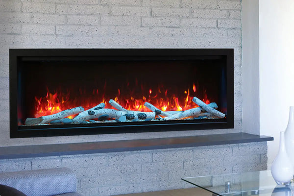Amantii Symmetry 60'' Extra Tall & Deep Recessed Linear Indoor/Outdoor Electric Fireplace Amantii
