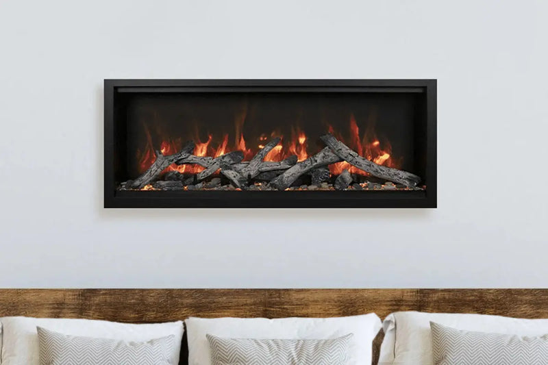 Amantii Symmetry 60'' Extra Tall & Deep Recessed Linear Indoor/Outdoor Electric Fireplace Amantii