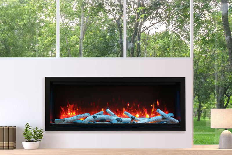Amantii Symmetry 60'' Extra Tall & Deep Recessed Linear Indoor/Outdoor Electric Fireplace Amantii