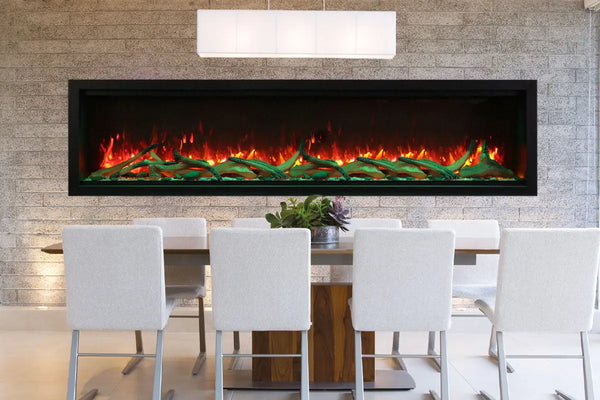 Amantii Symmetry 74'' Extra Tall & Deep Recessed Linear Indoor/Outdoor Electric Fireplace Amantii