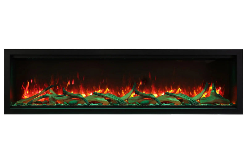 Amantii Symmetry 74'' Extra Tall & Deep Recessed Linear Indoor/Outdoor Electric Fireplace Amantii