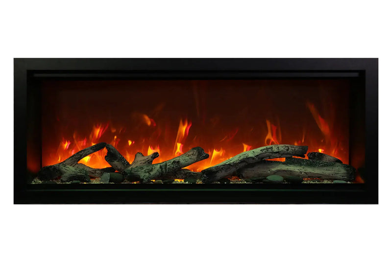Amantii Symmetry 74'' Extra Tall & Deep Recessed Linear Indoor/Outdoor Electric Fireplace Amantii