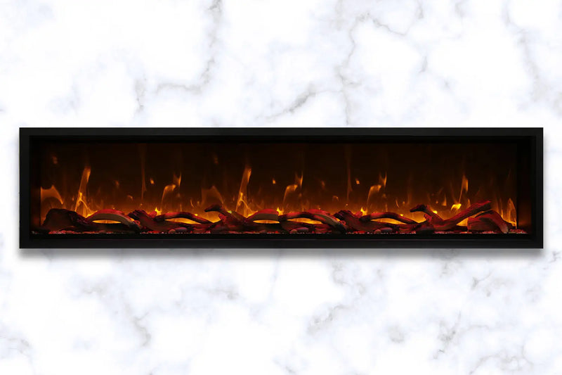 Amantii Symmetry 88'' Extra Tall & Deep Recessed Linear Indoor/Outdoor Electric Fireplace Amantii
