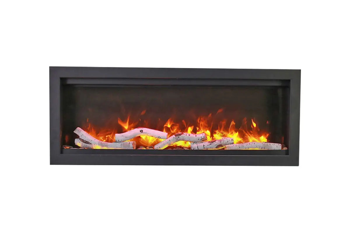 Amantii Symmetry Bespoke 34'' Wall Mount / Recessed Linear Indoor/Outdoor Electric Fireplace Amantii
