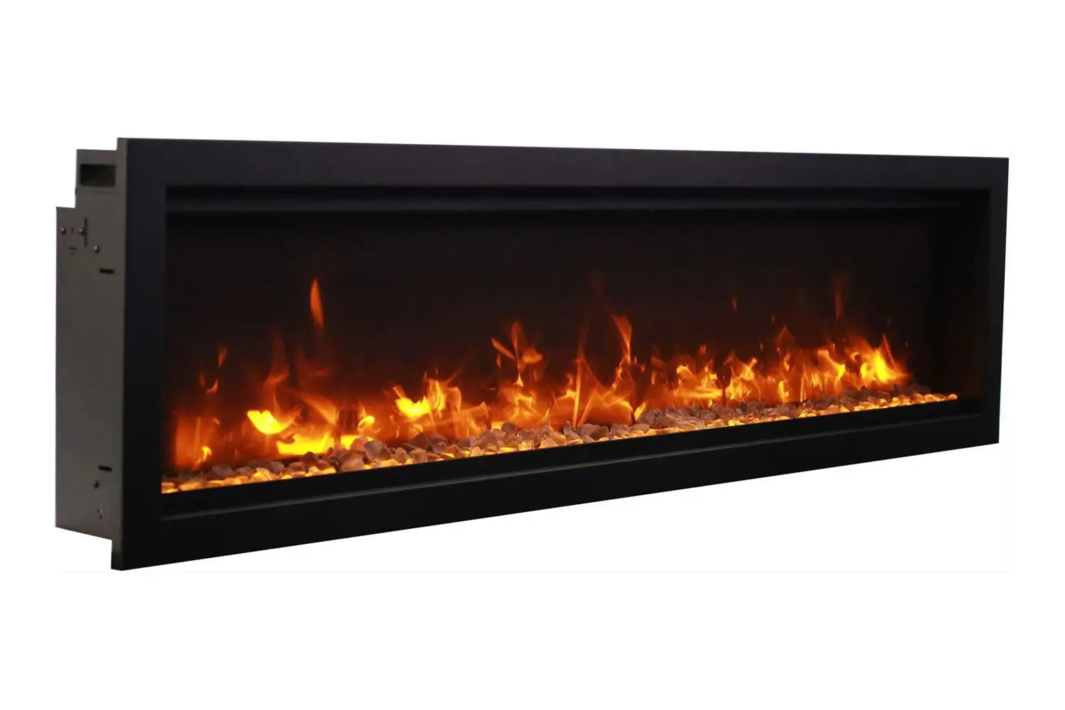 Amantii Symmetry Bespoke 34'' Wall Mount / Recessed Linear Indoor/Outdoor Electric Fireplace Amantii