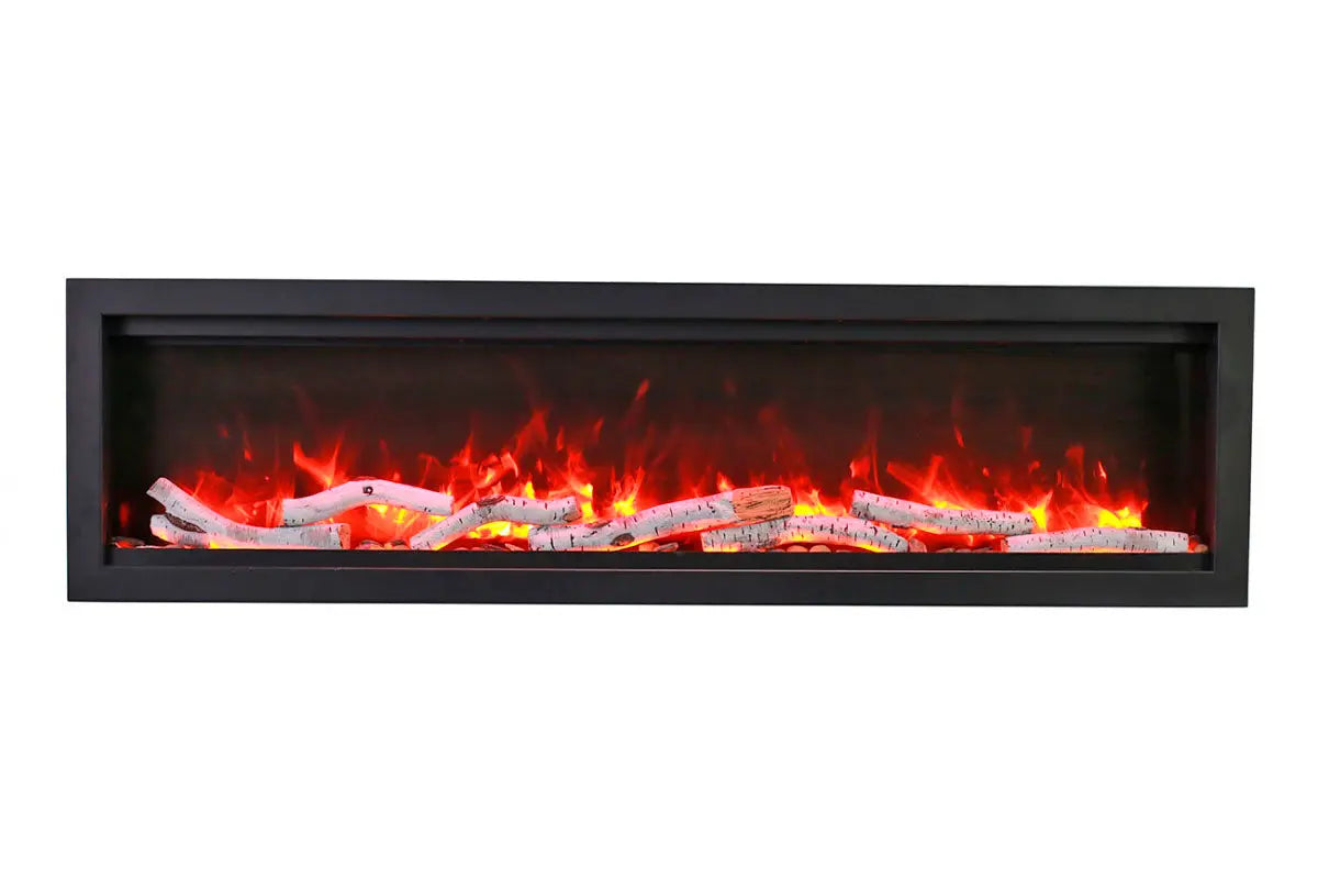 Amantii Symmetry Bespoke 50'' Wall Mount / Recessed Linear Indoor/Outdoor Electric Fireplace Amantii