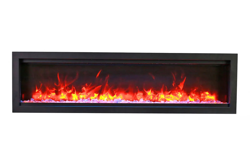 Amantii Symmetry Bespoke 60'' Wall Mount / Recessed Linear Indoor/Outdoor Electric Fireplace Amantii
