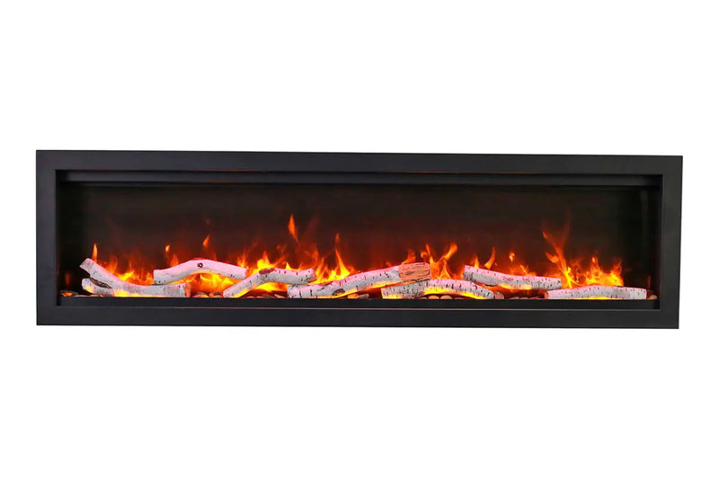 Amantii Symmetry Bespoke 88'' Wall Mount / Recessed Linear Indoor/Outdoor Electric Fireplace Amantii