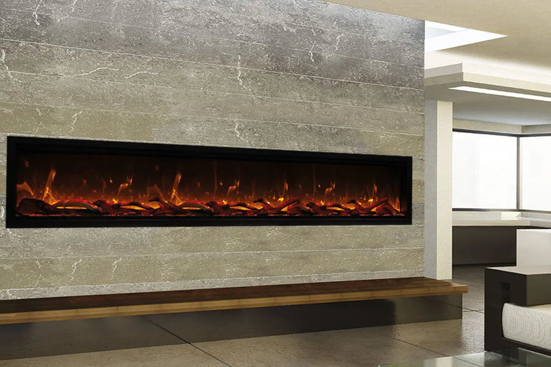 Amantii Symmetry Bespoke Extra Tall 100'' Smart Wall Mount / Recessed Electric Fireplace Amantii