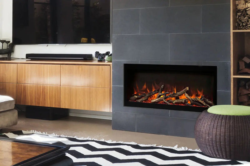Amantii Symmetry Lumina 34'' Wall Mount / Recessed Smart Indoor/Outdoor Electric Fireplace Amantii