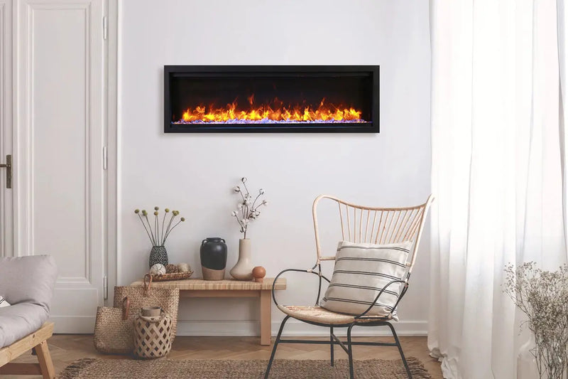 Amantii Symmetry Lumina 34'' Wall Mount / Recessed Smart Indoor/Outdoor Electric Fireplace Amantii