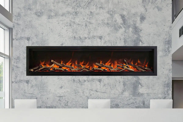 Amantii Symmetry Lumina 74'' Wall Mount / Recessed Smart Indoor/Outdoor Electric Fireplace Amantii