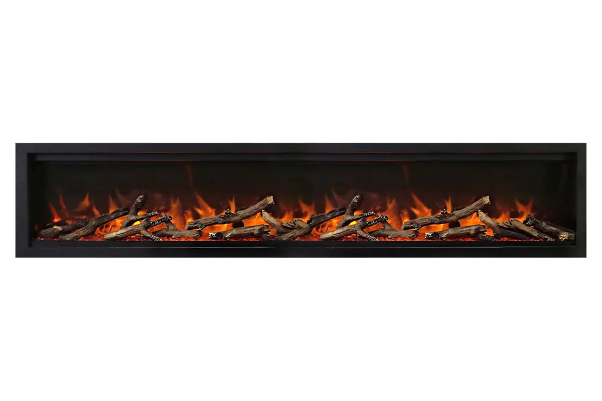 Amantii Symmetry Lumina 74'' Wall Mount / Recessed Smart Indoor/Outdoor Electric Fireplace Amantii