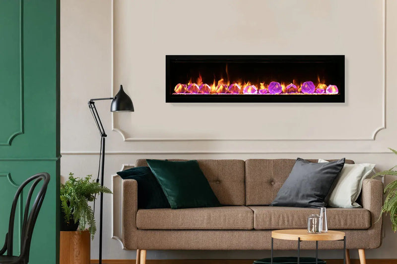 Amantii Symmetry Lumina 74'' Wall Mount / Recessed Smart Indoor/Outdoor Electric Fireplace Amantii