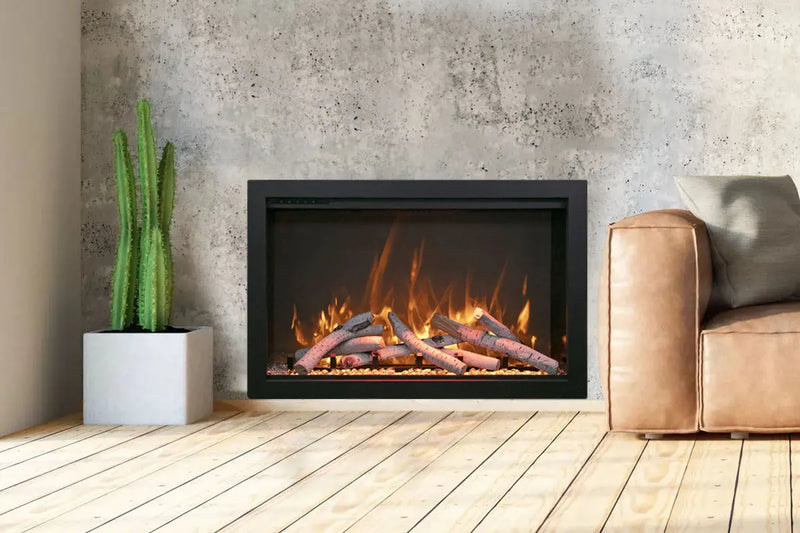 Amantii Traditional Bespoke 33-Inch Built-In Indoor/Outdoor Smart Electric Firebox Insert Amantii