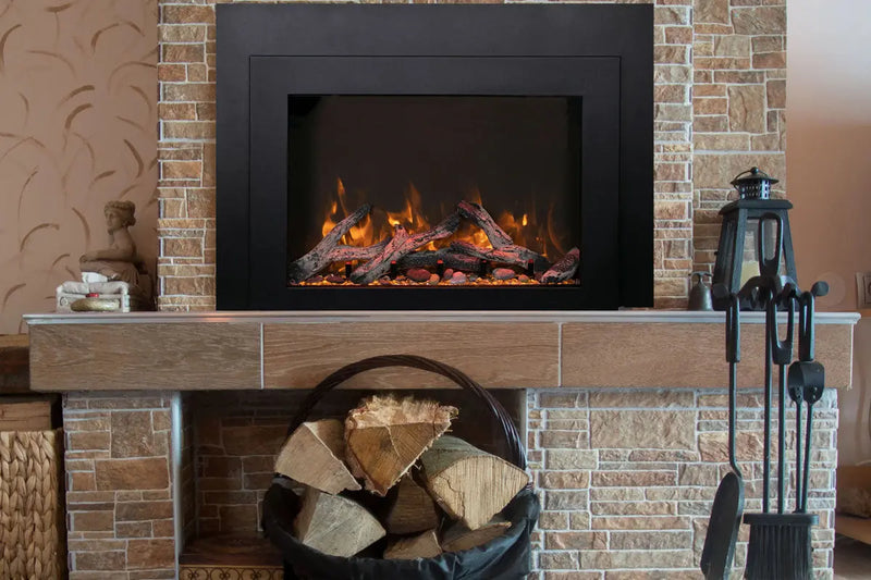 Amantii Traditional Bespoke 33-Inch Built-In Indoor/Outdoor Smart Electric Firebox Insert Amantii
