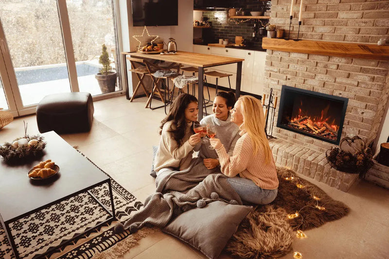 Amantii Traditional Bespoke 44-Inch Built-In Indoor/Outdoor Smart Electric Firebox Insert Amantii