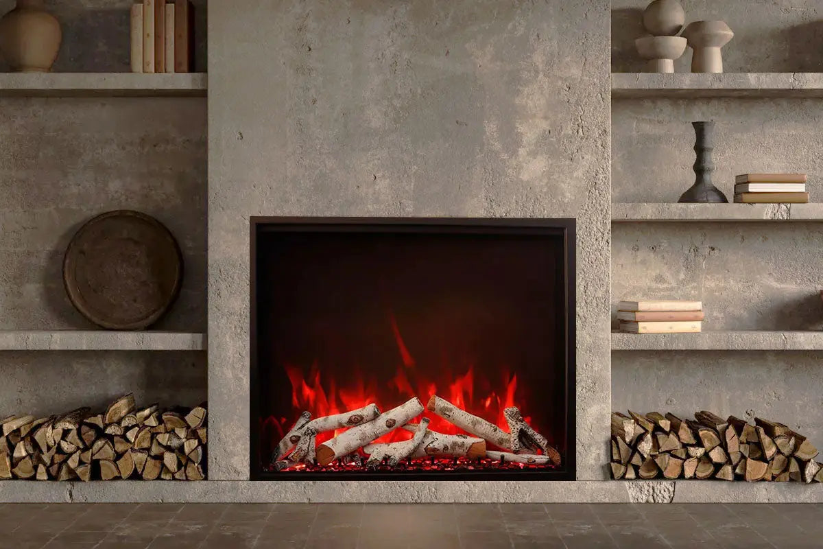 Amantii Traditional Bespoke 48-Inch Built-In Indoor/Outdoor Smart Electric Firebox Insert Amantii