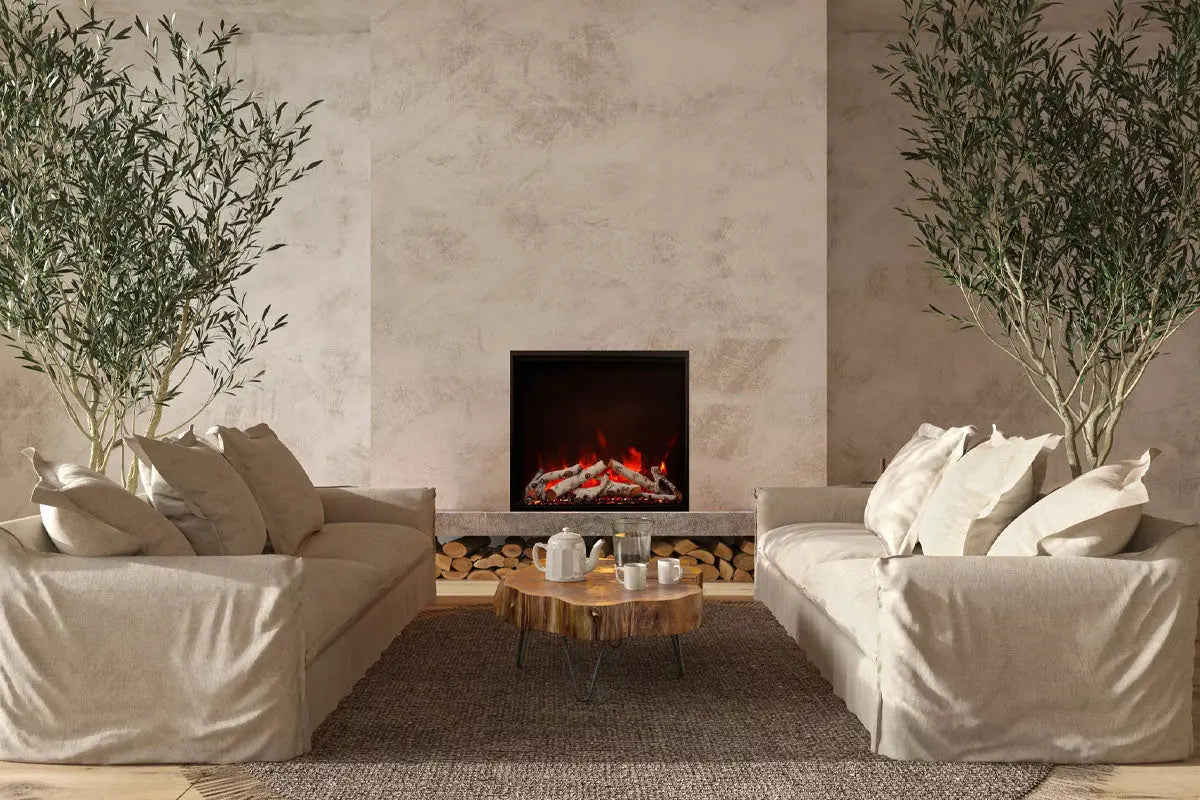 Amantii Traditional Bespoke 48-Inch Built-In Indoor/Outdoor Smart Electric Firebox Insert Amantii
