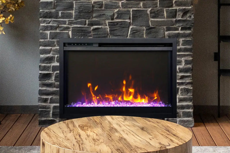 Amantii Traditional Extra Slim 30-Inch Smart Built-In Electric Firebox Insert Amantii