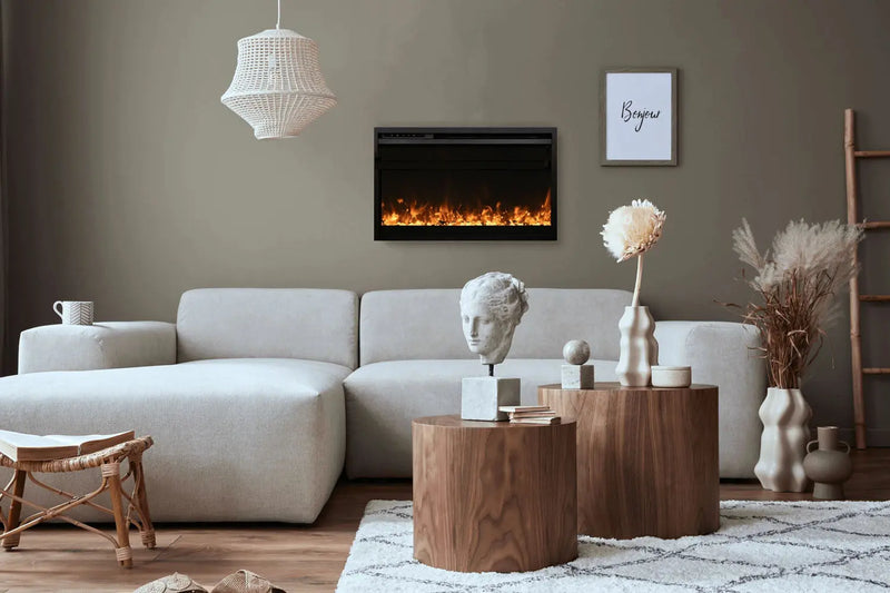 Amantii Traditional Extra Slim 33-Inch Smart Built-In Electric Firebox Insert Amantii