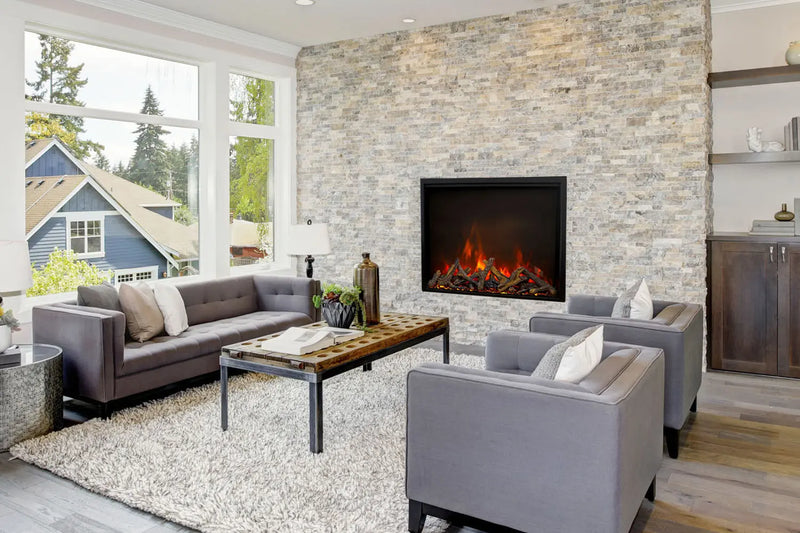 Amantii Traditional Lumina 48-Inch Built-In Indoor/Outdoor Smart Electric Firebox Insert Amantii
