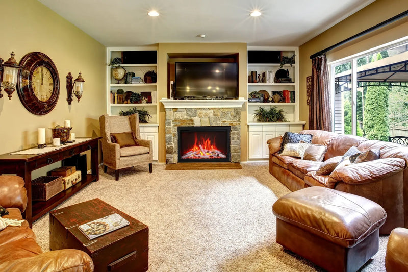 Amantii Traditional Series 38-Inch Built-In Indoor/Outdoor Electric Firebox Insert Amantii