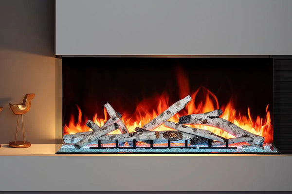 Amantii Tru View Bespoke 45-inch 3-Sided Built In Indoor/Outdoor Electric Fireplace Amantii