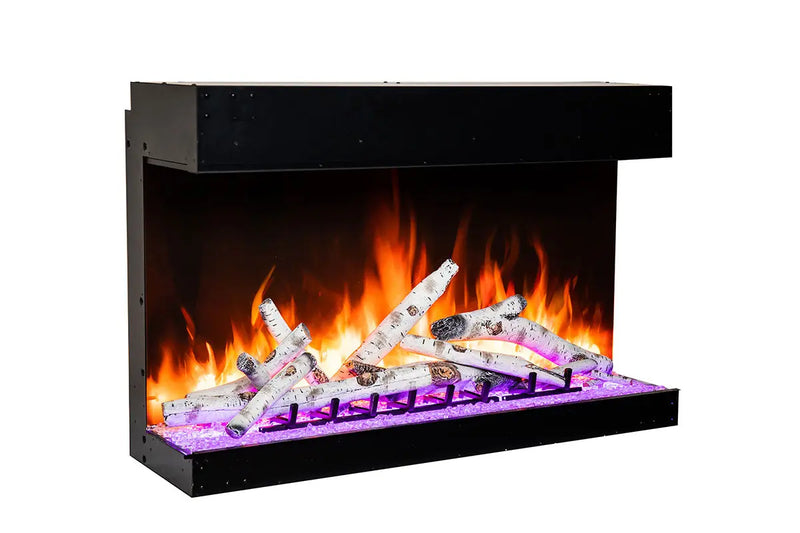 Amantii Tru View Bespoke 45-inch 3-Sided Built In Indoor/Outdoor Electric Fireplace Amantii