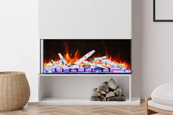 Amantii Tru View Bespoke 55-inch 3-Sided Built In Indoor/Outdoor Electric Fireplace Amantii