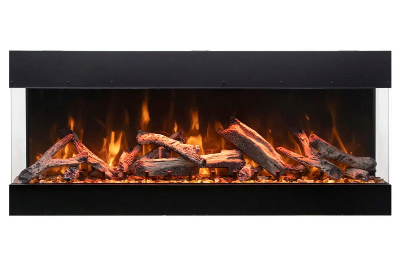 Amantii Tru View Bespoke 55-inch 3-Sided Built In Indoor/Outdoor Electric Fireplace Amantii