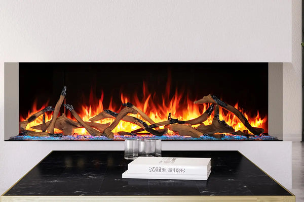 Amantii Tru View Bespoke 65-inch 3-Sided Built In Indoor/Outdoor Electric Fireplace Amantii