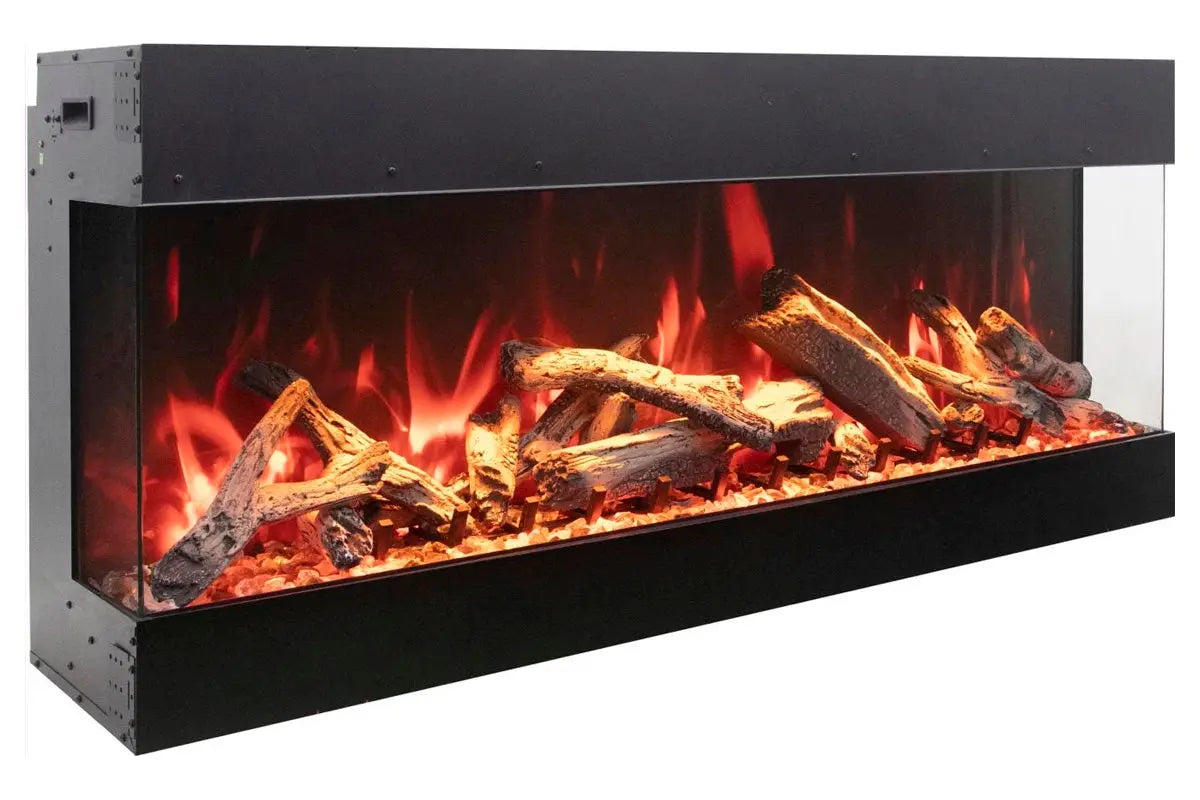 Amantii Tru View Bespoke 65-inch 3-Sided Built In Indoor/Outdoor Electric Fireplace Amantii