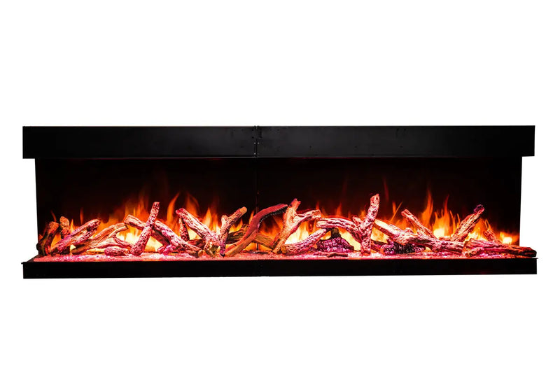 Amantii Tru View Bespoke 65-inch 3-Sided Built In Indoor/Outdoor Electric Fireplace Amantii