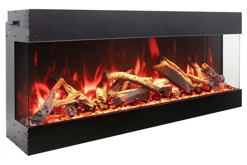 Amantii Tru View Bespoke 75-inch 3-Sided Built In Indoor/Outdoor Electric Fireplace Amantii