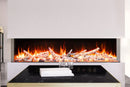 Amantii Tru View Bespoke 85-inch 3-Sided Built In Indoor/Outdoor Electric Fireplace Amantii