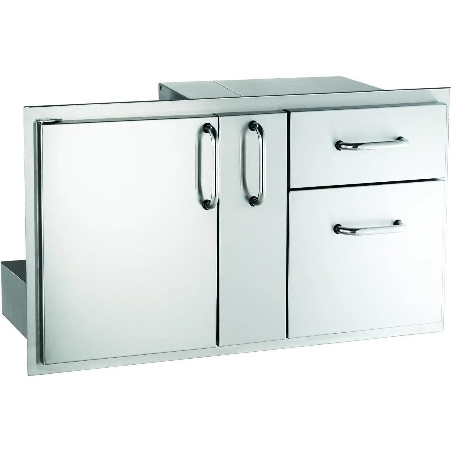 American Outdoor Grill 36-Inch Access Door With Platter Storage And Double Drawer - 18-36-SSDD - Agent BBQ