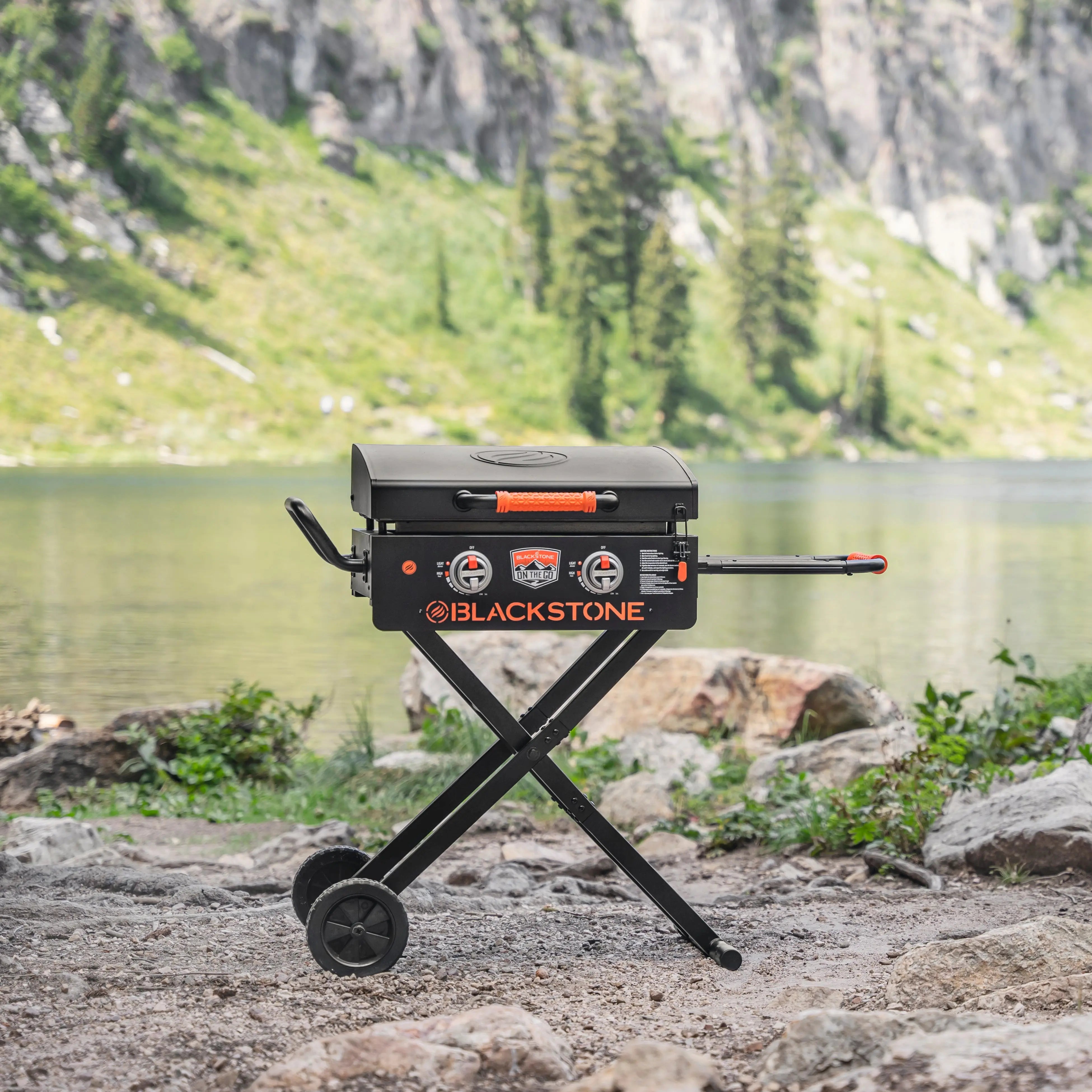 Blackstone - 22" On The Go Scissor Cart Griddle W/Hood - 2350 - Agent BBQ
