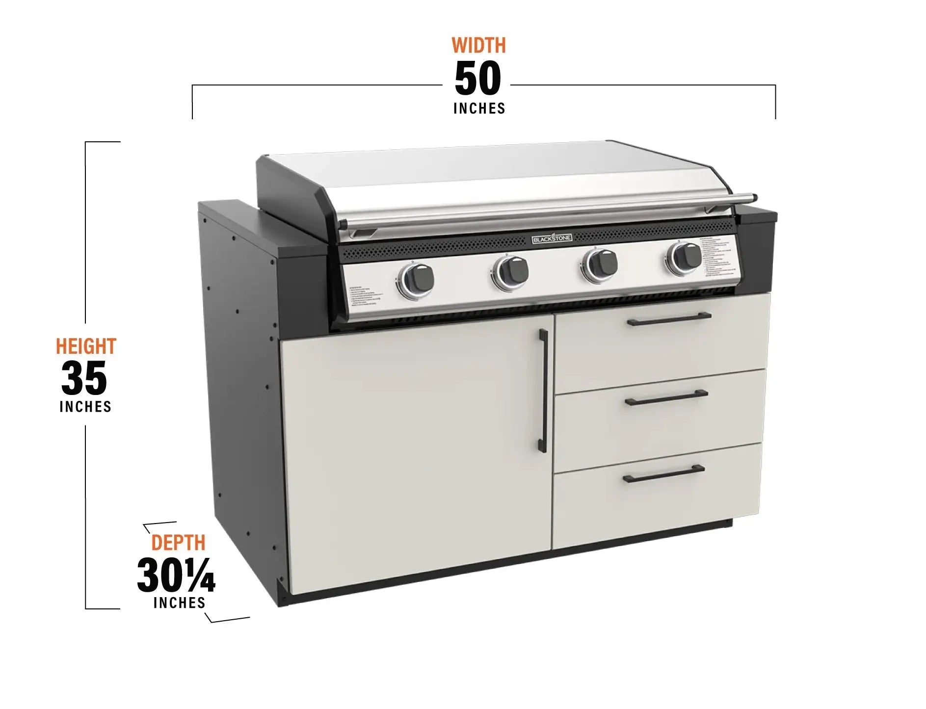 Blackstone 50" Outdoor Kitchen Module w/ 36" Premium Built-In Griddle Blackstone