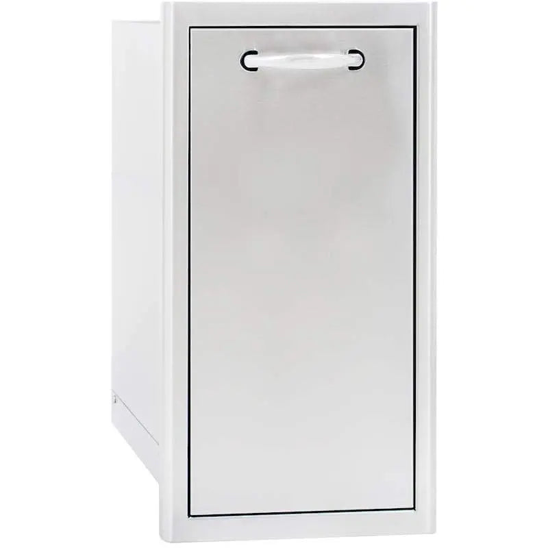 Blaze 13" Narrow Roll-Out Trash Bin in Stainless Steel (BLZ-TRNW-DRW) - Agent BBQ