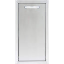 Blaze 13" Narrow Roll-Out Trash Bin in Stainless Steel (BLZ-TRNW-DRW) - Agent BBQ