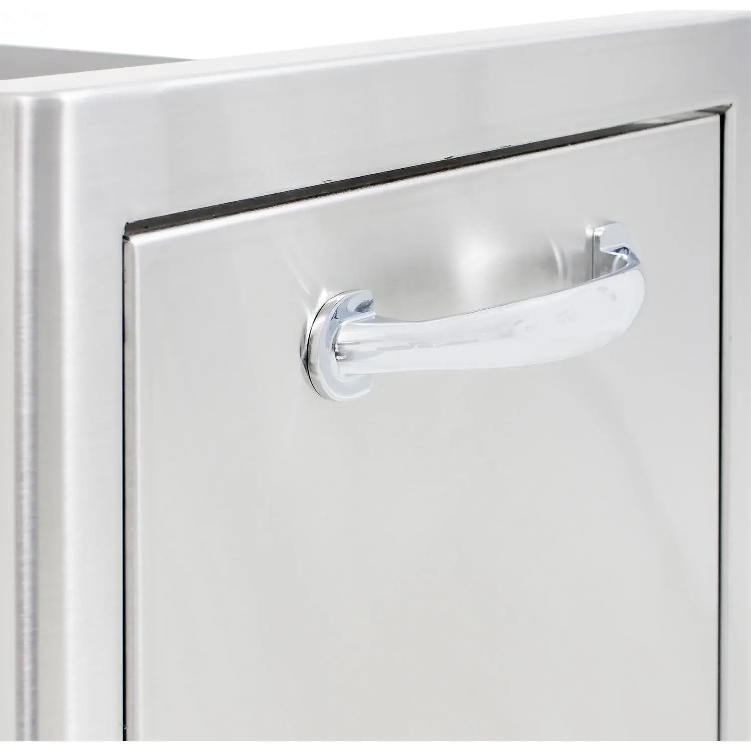 Blaze 13" Narrow Roll-Out Trash Bin in Stainless Steel (BLZ-TRNW-DRW) - Agent BBQ