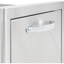 Blaze 13" Narrow Roll-Out Trash Bin in Stainless Steel (BLZ-TRNW-DRW) - Agent BBQ