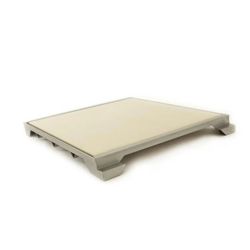 Blaze 15" Professional LUX Ceramic Pizza Stone With Stainless Steel Tray - BLZ-PRO-PZST-2 - Agent BBQ