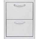 Blaze 16" Double Access Drawer in Stainless Steel finish (BLZ-DRW2-R) - Agent BBQ