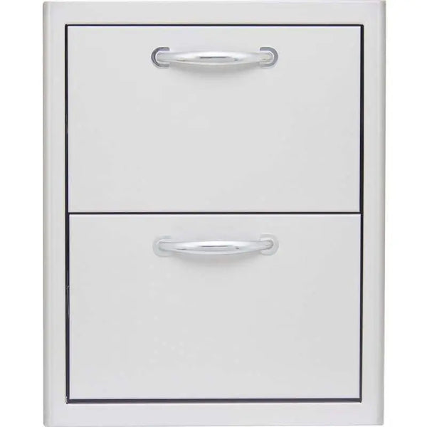 Blaze 16" Double Access Drawer in Stainless Steel finish (BLZ-DRW2-R) - Agent BBQ