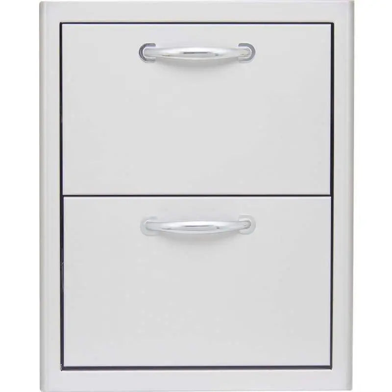 Blaze 16" Double Access Drawer in Stainless Steel finish (BLZ-DRW2-R) - Agent BBQ