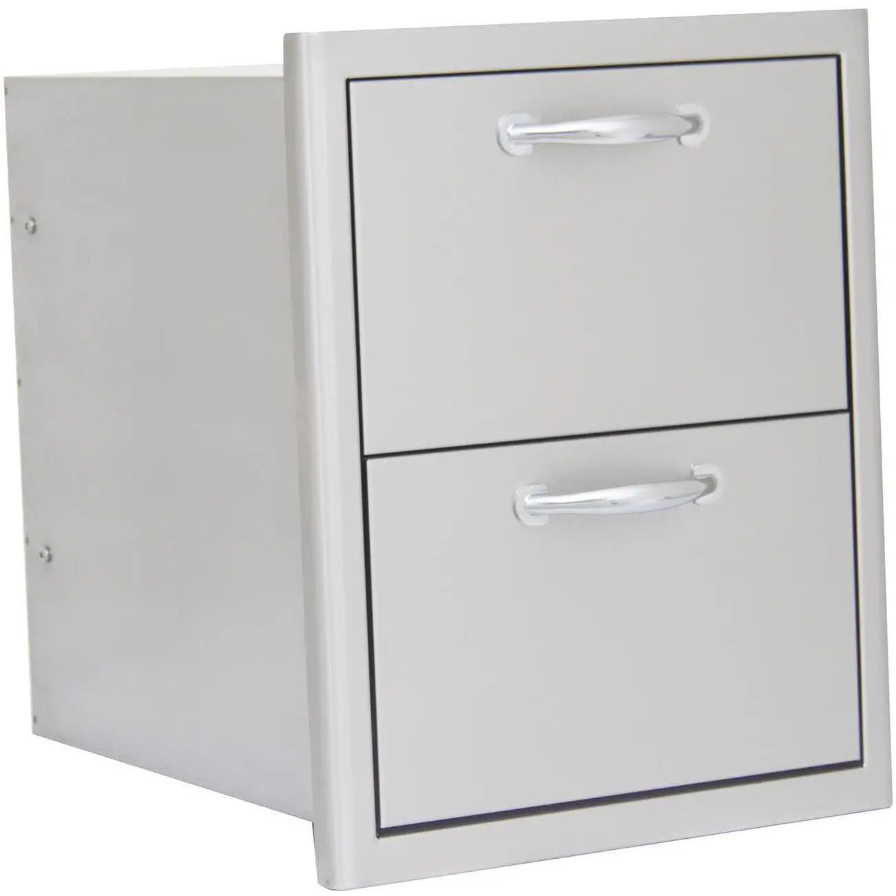 Blaze 16" Double Access Drawer in Stainless Steel finish (BLZ-DRW2-R) - Agent BBQ
